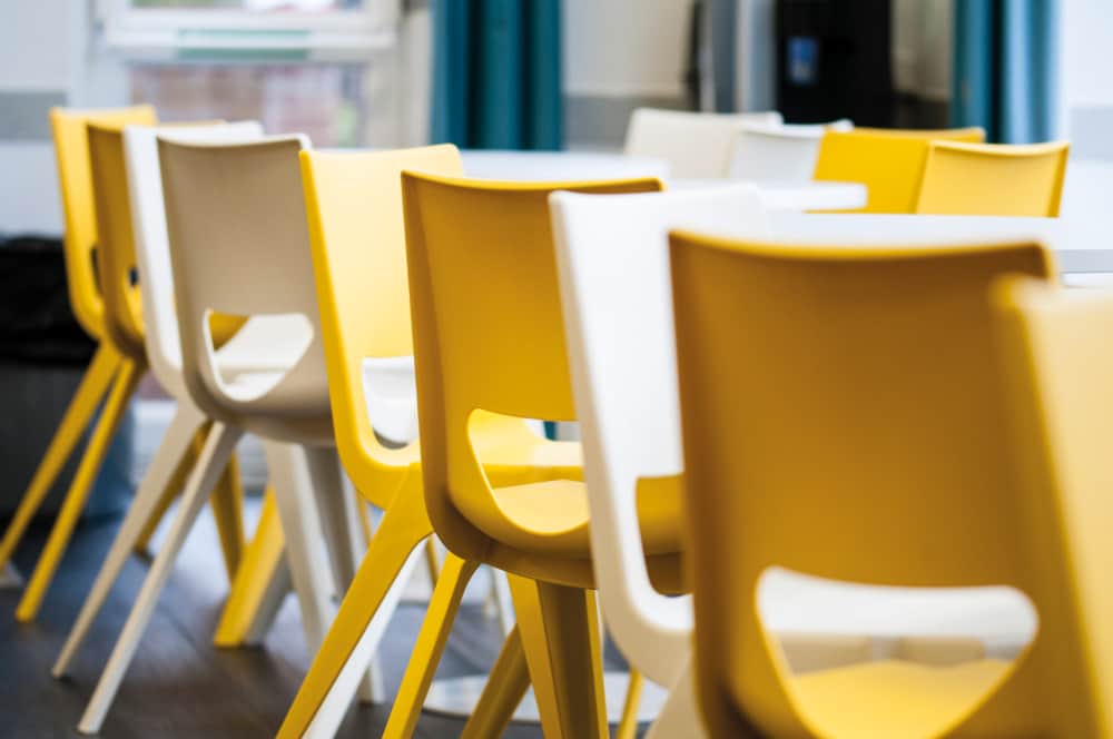 en one classroom chair in hall en one classroom chair in hall